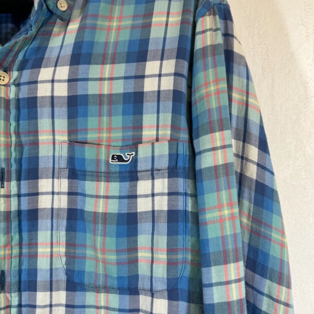 Vineyard Vines Blue Classic Casual Button-Down Shirt – Men’s Medium